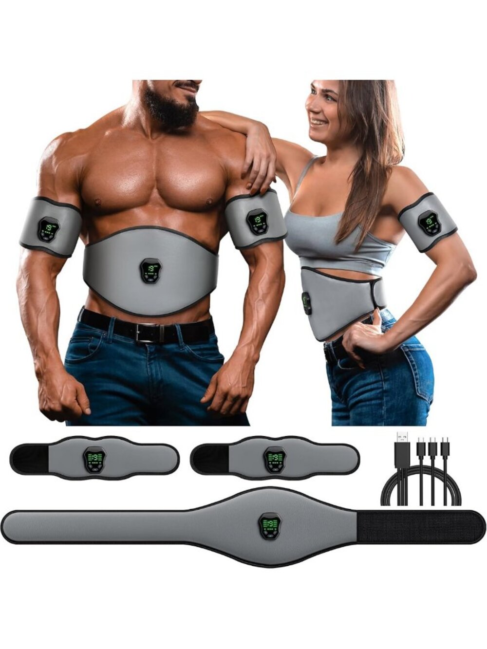 Muscle Stimulator Fitness Belt for Home Use - Powered Muscle Conditioning Device